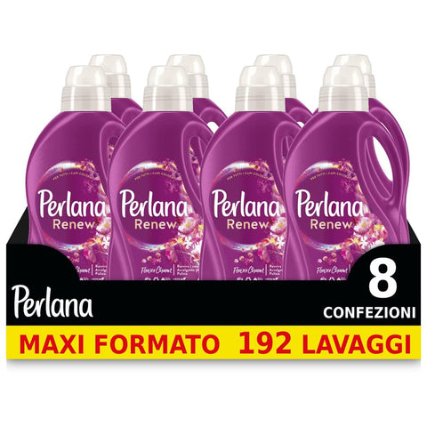 Perlana Wäschepflege Perlana Renew Flower Charm Waschmittel für die Waschmaschine die den Glanz Ihrer farbigen und weißen Kleidung bewahrt 1 Packung mit 24 Wäschen italienisch 8015500643932