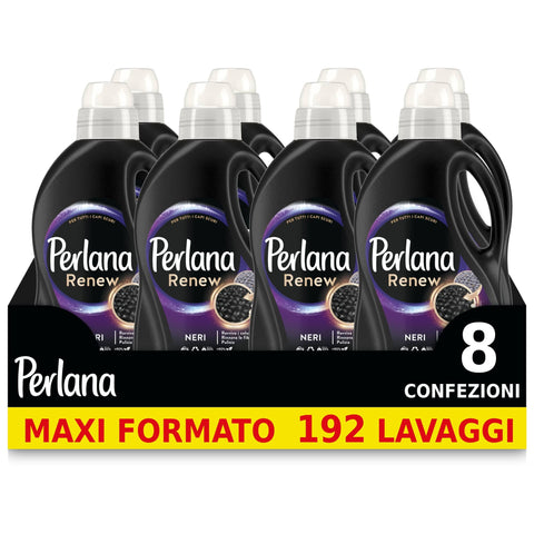 Perlana Renew Lana Nero Waschmittel für schwarze und dunkle Wäschen, erneuert und schützt die Farbintensität, 1er Pack (1 x 24 Waschladungen) italienisch Original