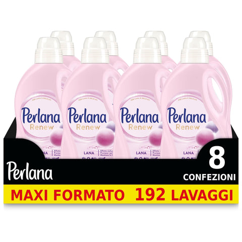 Perlana Wäschepflege Perlana Renew Lana Rosa Colorwaschmittel für Colorwäsche, Kaschmereffekt, verhindert Knötchenbildung, 1er Pack (1 x 24 Waschladungen) 8015500644021