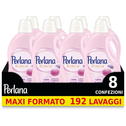 Perlana Renew Lana Rosa Colorwaschmittel für Colorwäsche, Kaschmereffekt, verhindert Knötchenbildung, 1er Pack (1 x 24 Waschladungen) Original italienisch