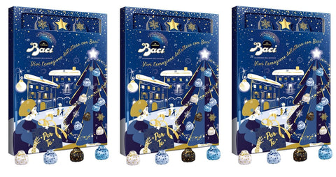 Perugina Adventskalender Perugina Baci Calendario dell'avvento Adventskalender Weihnachtskalender gefüllt mit Praline aus Milchschokolade & Dunkle Schokolade 3er Pack (3 x 300g) 8000300409086
