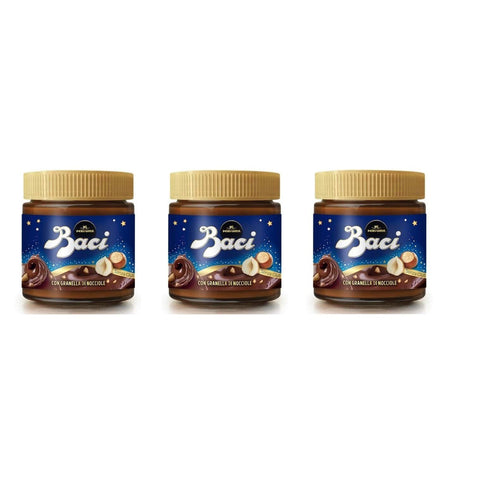 Perugina Baci Crema Spalmabile Streichcreme mit Haselnüssen und Kakao streichfähige Schokolade Creme Brotaufstrich mit 3x 200g italienisch Original