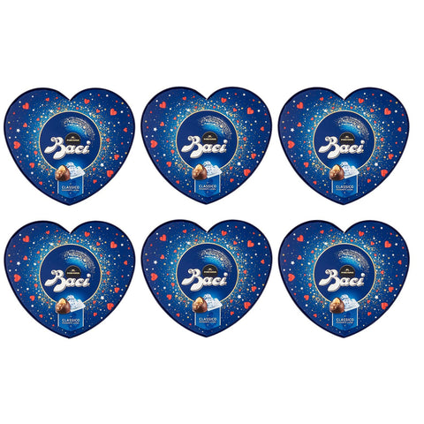 Perugina Baci Perugina Classico Dunkle Pralinen gefüllt mit Gianduia Valentinstag Geschenkbox 6x 50g italienisch Original