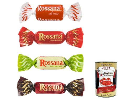 Perugina Caramelle Rossana Gran Selezione Assortimento, Auswahl verschiedener Geschmacksrichtungen 1 kg italienisch Original Pastasauce + gratis polpa 400 g