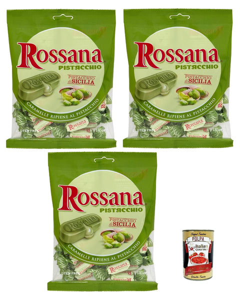 Perugina Fida Süßigkeiten Rossana Pistacchio mit Gefüllt mit Pistazien creme Geschmack italien Bonbon Lollies 3x 135 g italienisch Original