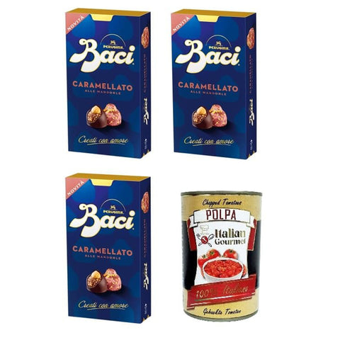 Perugina Baci Perugina Bijou Caramellato alle mandorle Karamellisierte Mandeln 3x200 g italienisch Original Pastasauce + kostenlos polpa 400 g