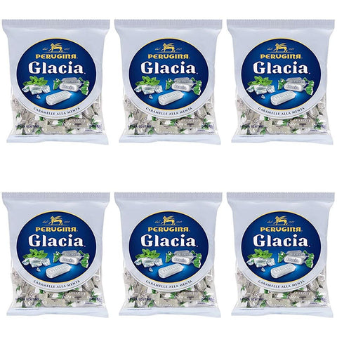 Perugina Glacia Caramelle alla menta senza glutine Bonbons Süßigkeit Mint gluten free candies 200 g italienisch Original