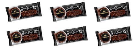 Perugina Gran Blocco Cioccolato Fondente extra dunkle Schokolade 70% Kakao extra intensiver Geschmack Schokoladentafel 6x 150g italienisch Original