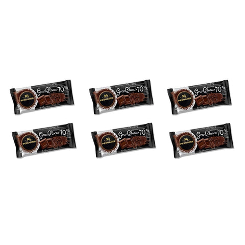 Perugina Riegel Perugina Gran Blocco Cioccolato Fondente extra dunkle Schokolade 70% Kakao extra intensiver Geschmack Schokoladentafel 6x 150g italienisch Original 8000300369878