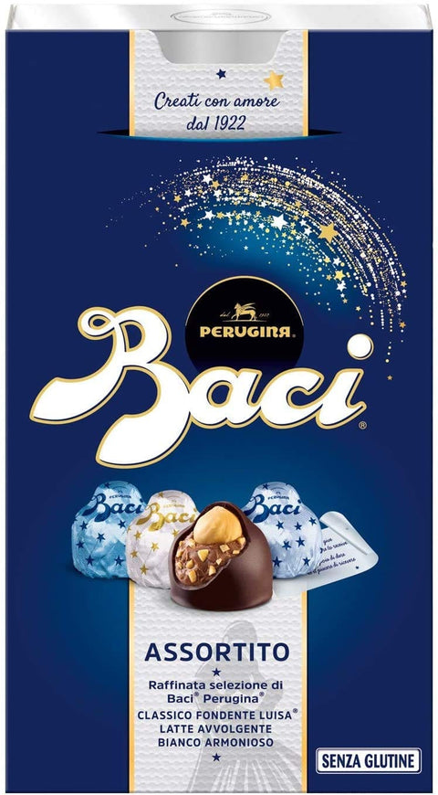 Perugina Baci Bijou Assortito Pralinen Schokolade Extra gefüllte dunkle mit Haselnüssen 3x 200g italienisch Original