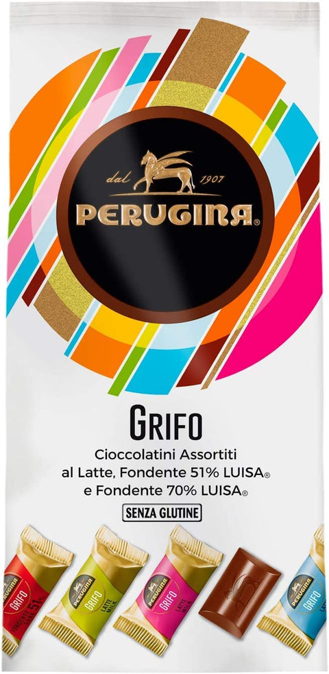 Perugina Schokolade PERUGINA GRIFO Dunkle Schokolade und Milchschokolade Assortierte Pralinen Beutel 200 g 8000300350517