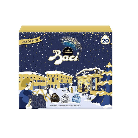 Perugina Schokoladenriegel Perugina Baci Assortito Verschiedene Pralinen Klassisch,Milch und Extra Dark 70% 250g Geschenkbox 8000300410631