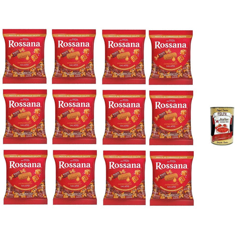 Perugina Snack Kuchen & Backwaren Perugina Caramelle Rossana ripene al caramello salato Salat Karamell ausgestopfte Süßigkeiten gluten frei Candies Bonbon Lollies 12x150 g italienisch Original 8006150001579