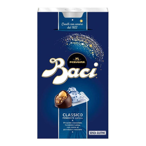Perugina Vielfaltspackungen 6x Perugina Baci Bijou Classico Pralinen mit Extra dunkle Schokoladenpraline gefüllt mit Haselnüssen 200g 8000300324655