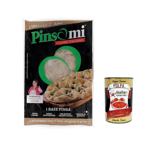 Pinsami cuore italiano Pizza Pinsami cuore italiano Pinsami Pinsa Gourmet Integrale, Vollkorn Pinsa hausgemacht von Benedetta, 6 Stück à 230 Gramm Original italienisch inkl. Italian Gourmet Pelati 400g 8055186191044
