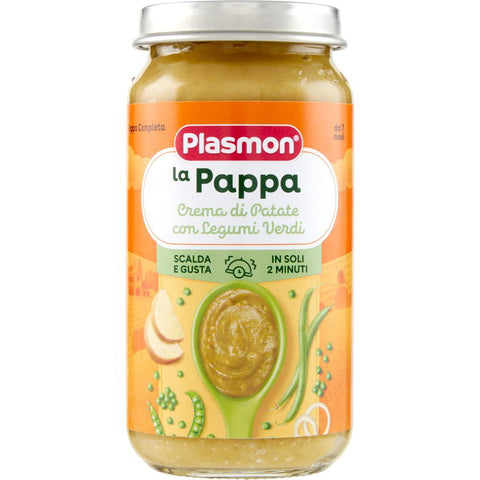 Plasmon homogenisiert 3x PLASMON La Pappa Patate e Legumi verdi Homogenisierte Babynahrung auf Basis von Kartoffeln und grünen Hülsenfrüchten 200gr 8001040422762