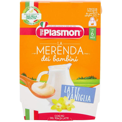 Plasmon La Merenda Dei Bambini Merende Latte Vaniglia Asettico 2 X 120 G Kakao & Heiße Schokolade italienisch Original