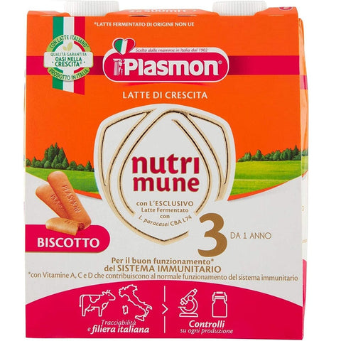 Plasmon milch Plasmon Latte di Crescita Nutri-Mune 3 Biscotto Wachstumsmilch Nutri-Mune 3 Biscuit 2x500ml
