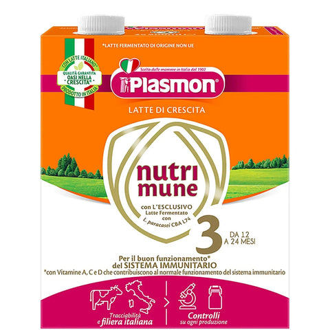 Plasmon milch Plasmon Nutri-Mune 3 Latte di Crescita liquido Wachstumsmilchflüssigkeit 2 x 500 ml
