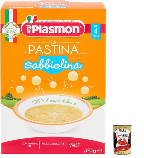 Plasmon Nudeln & Pasta 12x Plasmon Pastina Sabbiolina 320 g da 4 mesi + Italian Gourmet polpa 400g 8001040011607