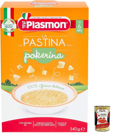 Plasmon Nudeln & Pasta 3x Plasmon Pastina Infanzia Svezzamento Dai 6 Mesi 340 Grammi + Italian Gourmet polpa 400g 8001040012345