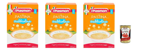 Plasmon Nudeln & Pasta 3x Plasmon Pastina Sabbiolina 320 g da 4 mesi + Italian Gourmet polpa 400g 8001040011607