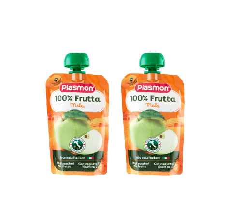 Plasmon Snack 2x MHD 10/04/2025 Plasmon Merenda - Pouch 100% Mela Snack - Beutel 100 % Apfel 100gr 8001040412695
