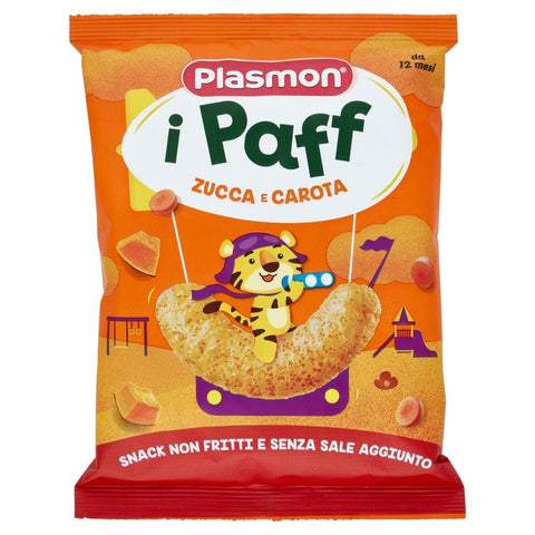 Plasmon Snack 5x Plasmon Paff Zucca E Carote Snacks für Kinder 15gr 8001040200438