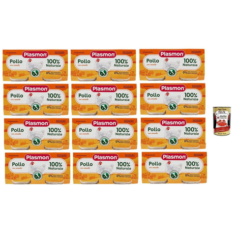 Plasmon Snack Kuchen & Backwaren Plasmon Carne Pollo e Cereale ( ) Mit italienischem Fleisch 100% natürlich ohne Stärken und Räume hinzugefügt 2x80 g 12x italienisch Original Müsli + kostenlos 8001040016541