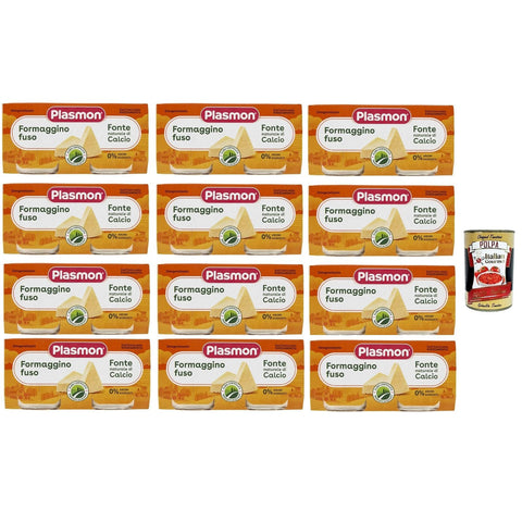 Plasmon Formaggino fuso 12x (2x80 g) Mit italienischem Milch, 100% natürlich, ohne Räume hinzugefügt italienisch Original