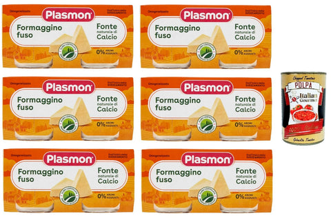 Plasmon Formaggino fuso ( ) Mit italienischem Milch 100% natürlich ohne Räume hinzugefügt 2x80 g 6x italienisch Original Pastasauce + gratis polpa 400 g