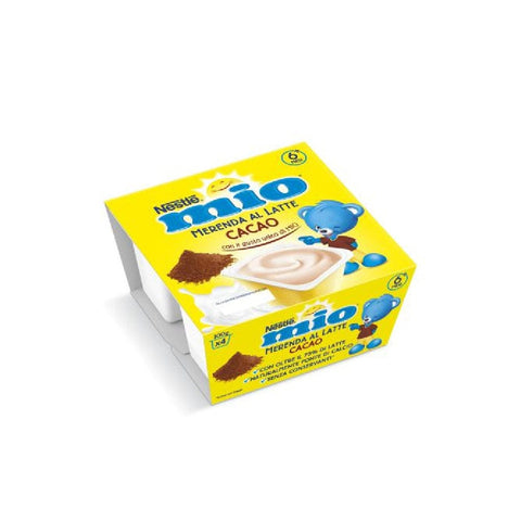 Plasmon Snack MHD 05/2025 NESTLÉ MIO Merenda al Latte e Cacao Milch-Kakao-Snack 6 Monate 4 Gläser à 100 g 7613033310522