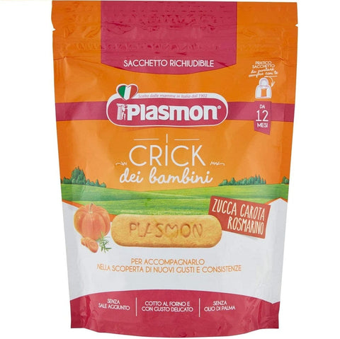 Plasmon snack Plasmon Crick snack di Zucca carota e rosmarino Kürbis Karotte und Rosmarin Snack 100g