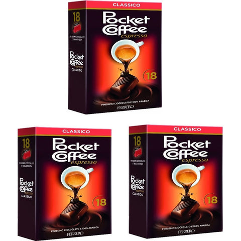 Pocket Coffee Süßigkeiten Pocket Coffee Ferrero classic Pocket Coffee ( 225 g + 18 Stück italienisch Original 80051732