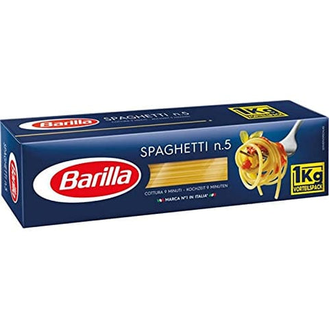 Poiget Längliche Pasta Barilla Pasta Barilla Spaghetti No.5 1 kg (6er-Set) 3701018021854