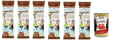 Polaretti Kakao & Heiße Schokolade 6x Dolfin - Polaretti MagicMilk Strohhalme Schokolade. Ohne Konservierungsstoffe, glutenfrei und ohne Farbstoffe Packungen (42 Polaretti-Strohhalme) 8002267021332