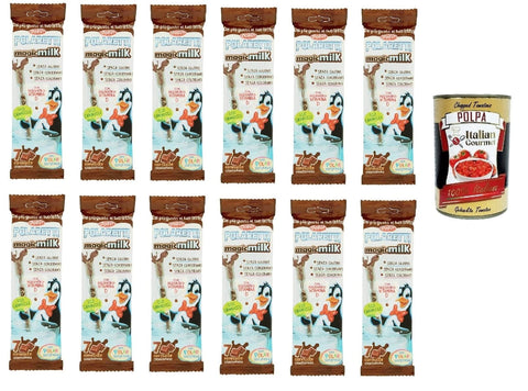 Polaretti Dolfin Polaretti MagicMilk Strohhalme Schokolade. Ohne Konservierungsstoffe glutenfrei und ohne Farbstoffe 12x italienisch Original