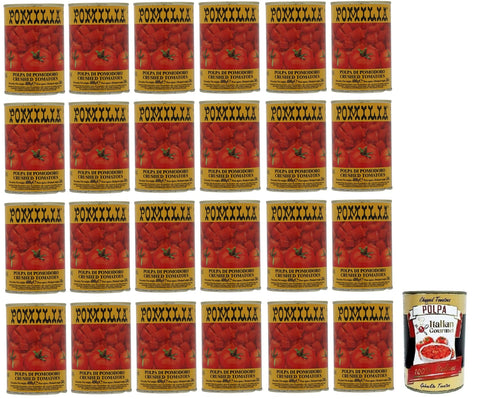 Pomilia Polpa di Pomodoro Tomatenmark 100% italienische Tomaten Dose 400 g 24x italienisch Original Pastasauce + gratis Polpa di Pomodoro 400 g Dose