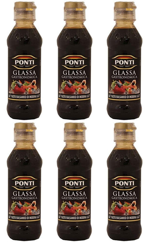 Ponti Aceto Balsamico di Modena IGP Balsamico-Essig sauce Würzsaucen 250ml 6x Original italienisch