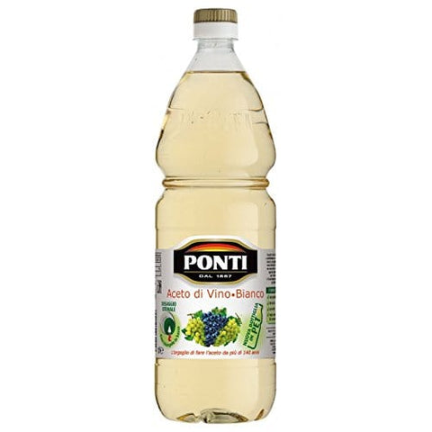 Ponti Aceto di Vino Bianco, Weinessig weiss essig. italien Küche 12x1000ml Original italienisch