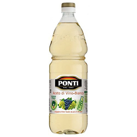 Ponti Aceto di Vino Bianco, Weinessig weiss essig. italien Küche 12x1000ml Original italienisch
