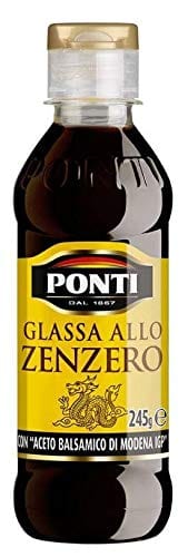 Ponti Glassa allo Zenzero Gastronomische Ingwer Glasur Würzsaucen mit Balsamico Essig von Modena IGP 12x 245g italienisch Original