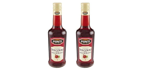 Ponti Essig 2x Ponti Aceto Dolce Agro Melagrana Granatapfelessig 500 ml Essig bittersüß Beschädigtes Etikett 8001010105909