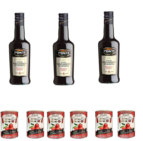 Ponti Aceto balsamico di Modena IGP Essig Würzsaucen Aci. 6% 3x500ml Original italienisch