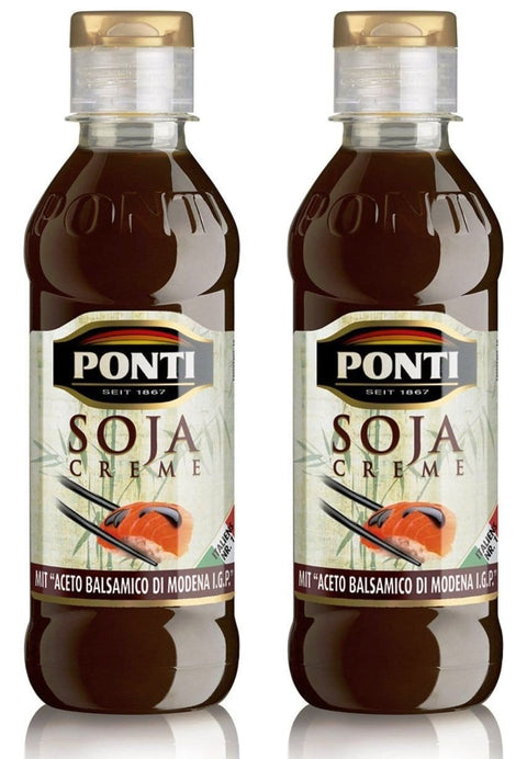 Ponti Essig PONTI Glassa alla Soia - Sojacreme - für Sushi - 2x 240 g 8001010020165