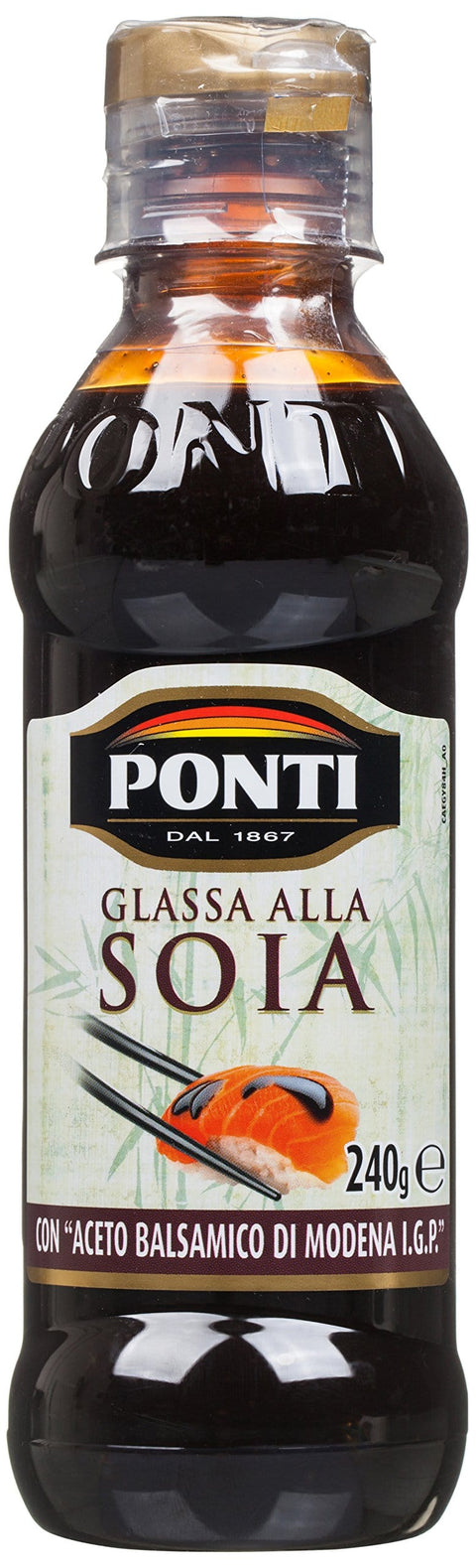Ponti Sojasaucen 3x Ponti Glassa alla soia Gastronomische Glasur Sauce Soja Würzsaucen 240ml 8001010020165
