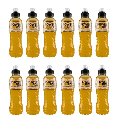 Powerade Energy Drink MHD 04/02/2025 Powerade Golden Mango Energydrink Mango PET 12x 500ml 5449000320988