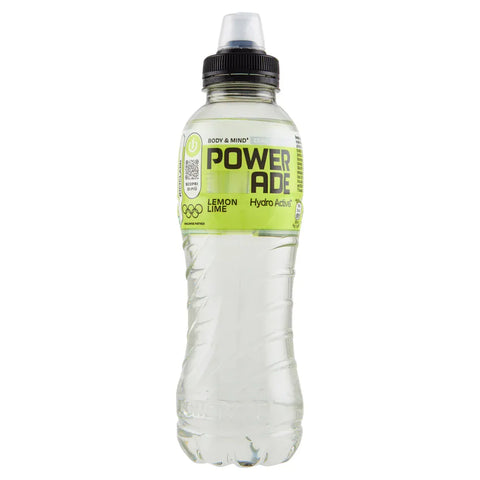 Powerade Energy Drinks 12x POWERADE Active Lemon e Lime Wasser mit Zitronen- und Limettengeschmack – Erfrischendes, kalorien- und zuckerfreies Getränk mit den Vitaminen B3 und B6 – Sportgetränk mit Mikronährstoffen in 500-ml-PET-Einwegflaschen 5449000341563