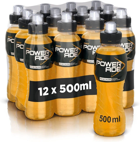 Powerade Energy Drinks 12x Powerade Arancia Bevanda energetica Energiegetränk orange 50 cl 7445640540593