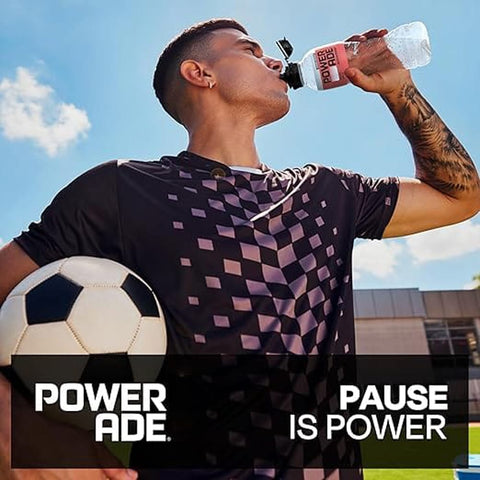 Powerade Energy Drinks 24x POWERADE Active Peach Apple Pfirsich-Apfel-Wasser – Kalorienfreies und zuckerfreies Erfrischungsgetränk mit den Vitaminen B3 und B6 – Sportgetränk mit Mikronährstoffen in Einwegflaschen PET 500 ml 5449000341556
